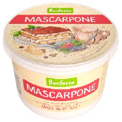 Сыр мягкий МАСКАРПОНЕ, жир. 78%, 500г, пл/банка, Bonfesto, Беларусь