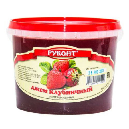 Джем клубничный, 900г, пл/ведро, РУКОНТ, Россия