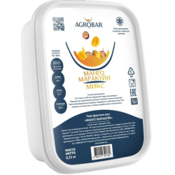 Пюре фруктовое МАНГО МАРАКУЙЯ МИКС зам., 250г, пл/контейнер, Agrobar, Россия