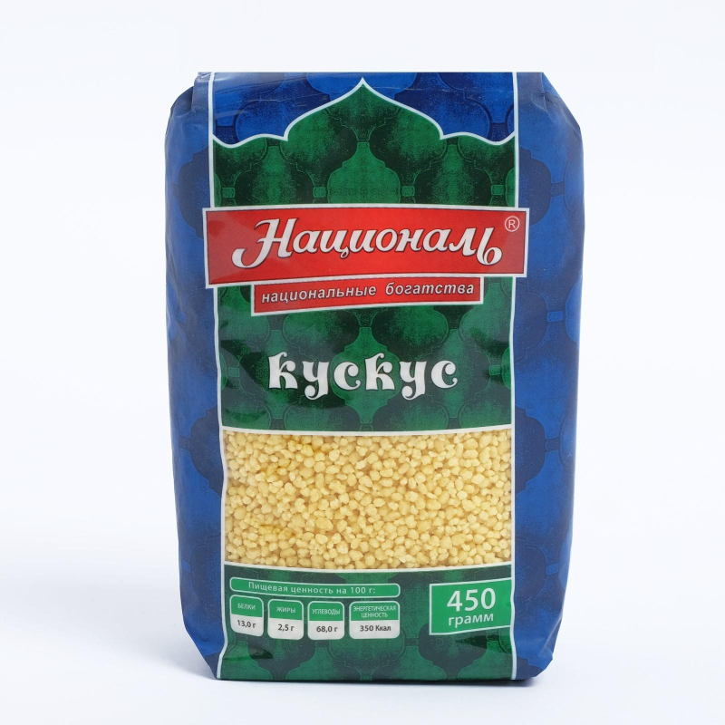 Крупа КУСКУС пшеничный, 450г, 1/6, пл/пакет, Националь, Тунис