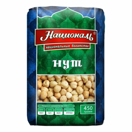 НУТ продовольственный, тип 1, 450г, 1/6, пакет, Националь, Россия