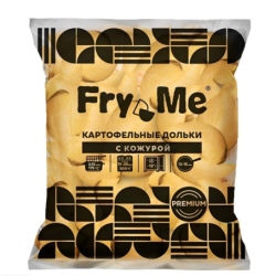 Картофельные дольки с кожурой W12, б/м, 2,5кг, 1/5, пл/пакет, FRY ME, Россия