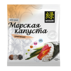 Водоросли морские сушеные ПОРФИРА, 10 листов, 24г, 1/50, пл/пакет, MIDORI, Россия