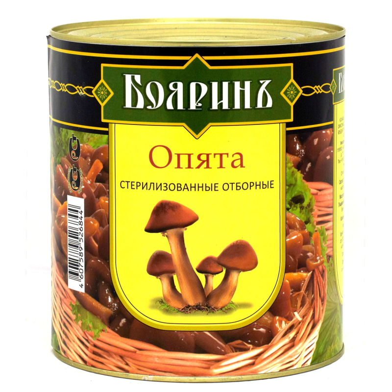 Опята отборные (грибы консерв.стерил.), 3100мл, 1/6, ж/б, БОЯРИНЪ, Китай