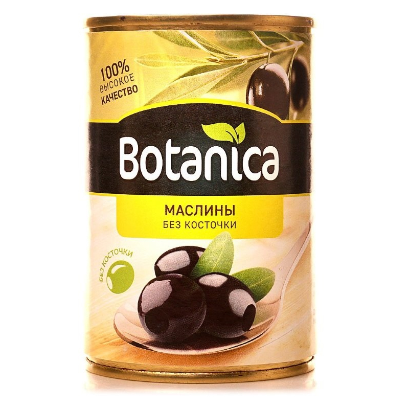 Маслины б/к консервированные, 280г, ж/б, Botanica, Испания/Турция