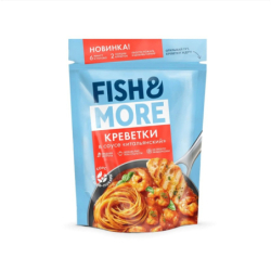Креветка Ваннамей в соусе ИТАЛЬЯНСКИЙ, очищ., с/м, 400г, 1/8, пакет, Fish&More, Россия