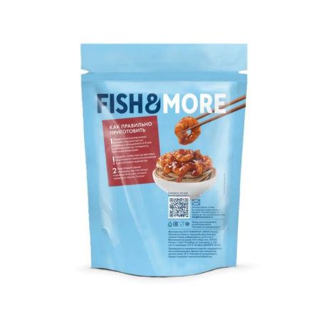 Креветка Ваннамей в соусе КАРРИ, очищ., с/м, 400г, 1/8, пакет, Fish&More, Россия